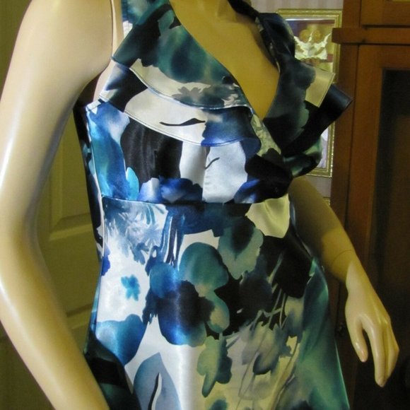 Willi Smith Black & Blue Blouse size M - Picture 6 of 8